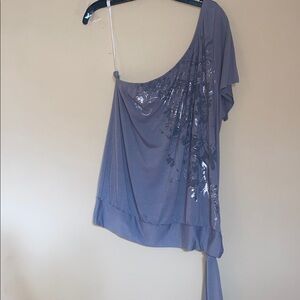 Lane Bryant y Off Shoulder Gray Women's Top